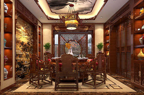 安定温馨雅致的古典中式家庭装修设计效果图